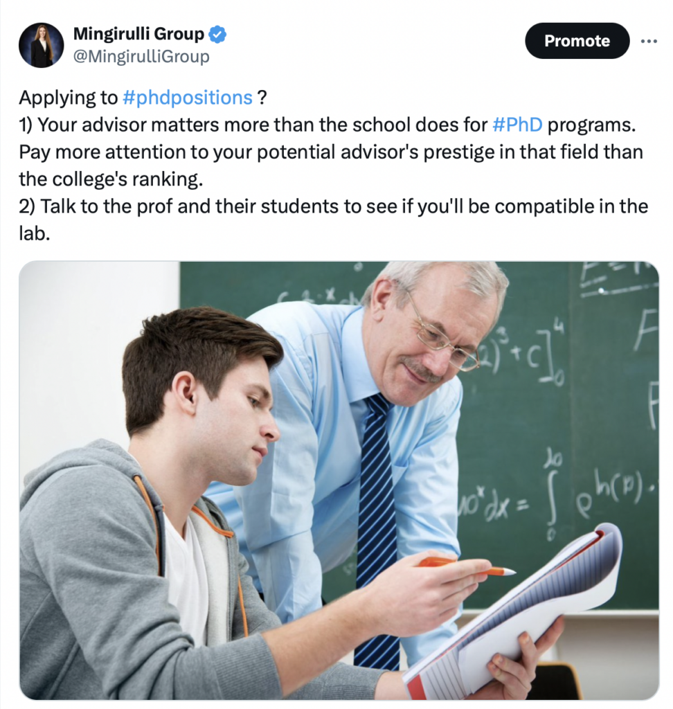 Your PhD advisor is more important than the program's prestige.